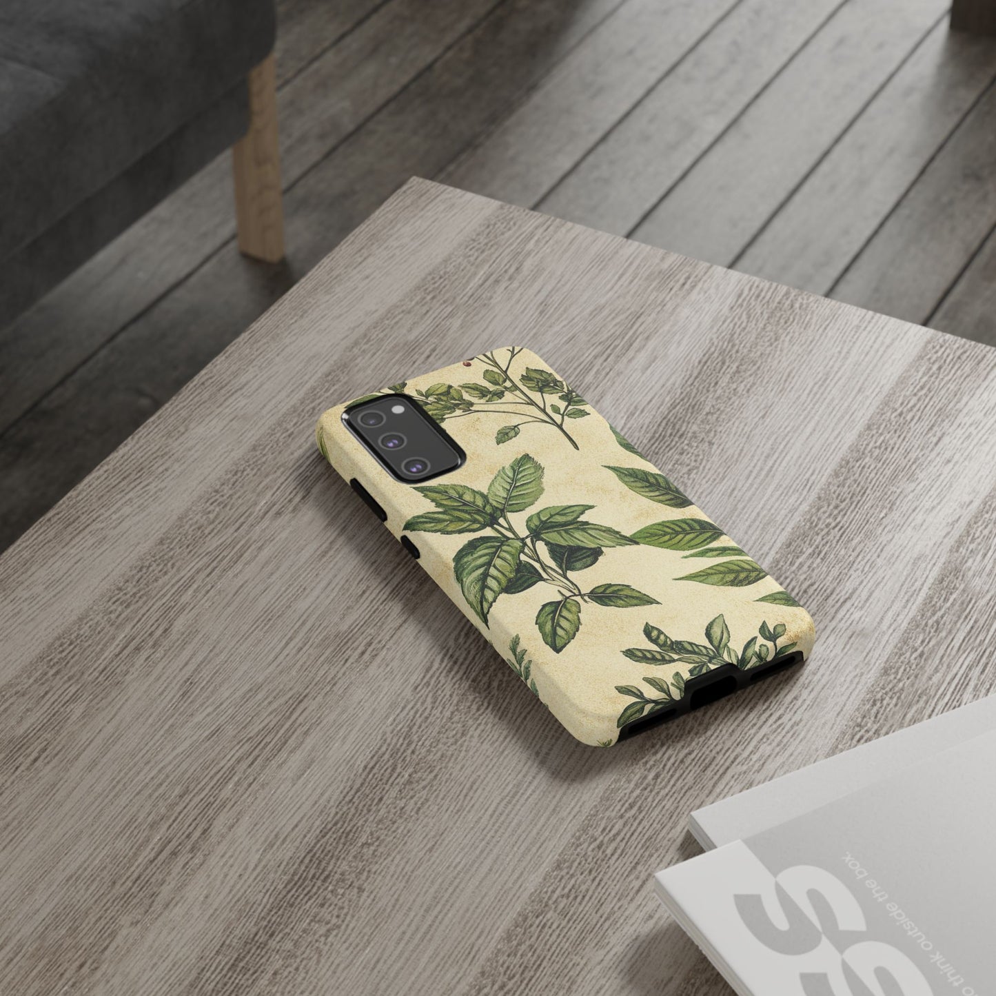 Botanical Leaves Tough Phone Case — Vintage Green Plant Print