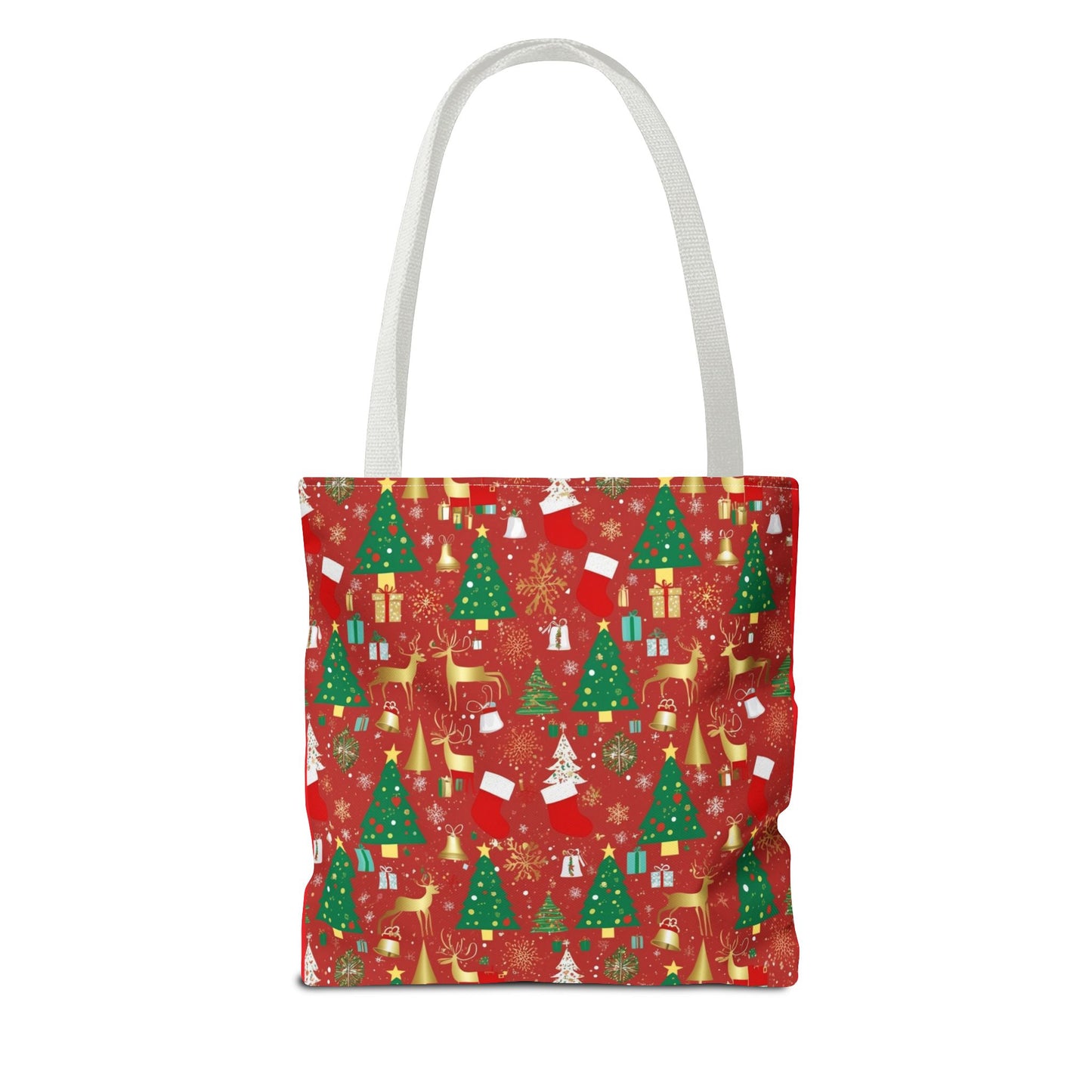Festive Christmas Tote Bag - Holiday Shopping, Gift Bag, Reusable Tote for Merry Gatherings, Christmas Parties, Santa Lovers