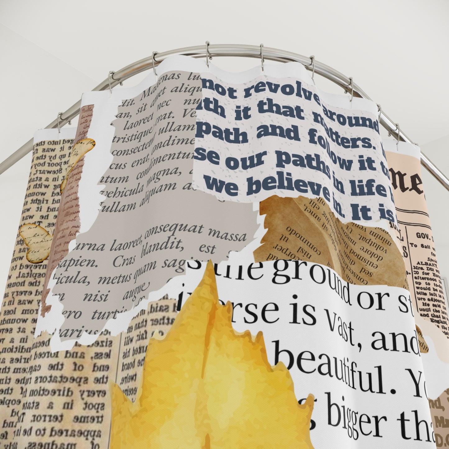 Autumn Inspired Shower Curtain, Cozy Home Decor, Nature Wall Art, Fall Bathroom Accessory.