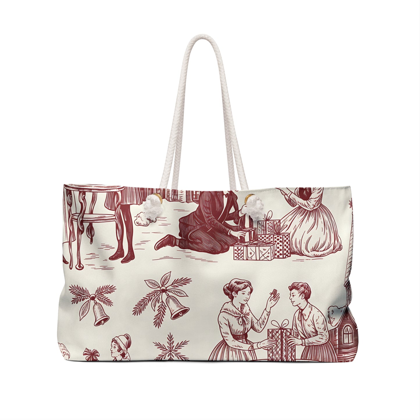 Vintage Holiday Weekender Bag with Festive Gift Design a Perrect Gift For Girl