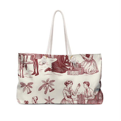 Vintage Holiday Weekender Bag with Festive Gift Design a Perrect Gift For Girl