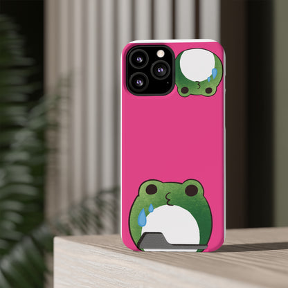 Phone Case With Card Holder frog for animal lovers