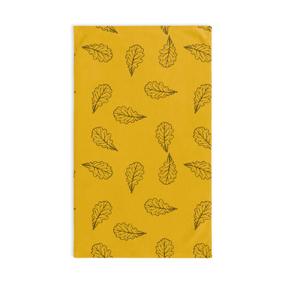 Yellow hand towell with leaf design-Soft,absorbente and stylish Hand Towel,yellow hand towel with leaf design perfecto for kitchen bathroomn, perfect give for house