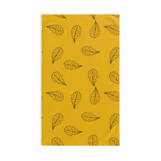 Yellow hand towell with leaf design-Soft,absorbente and stylish Hand Towel,yellow hand towel with leaf design perfecto for kitchen bathroomn, perfect give for house