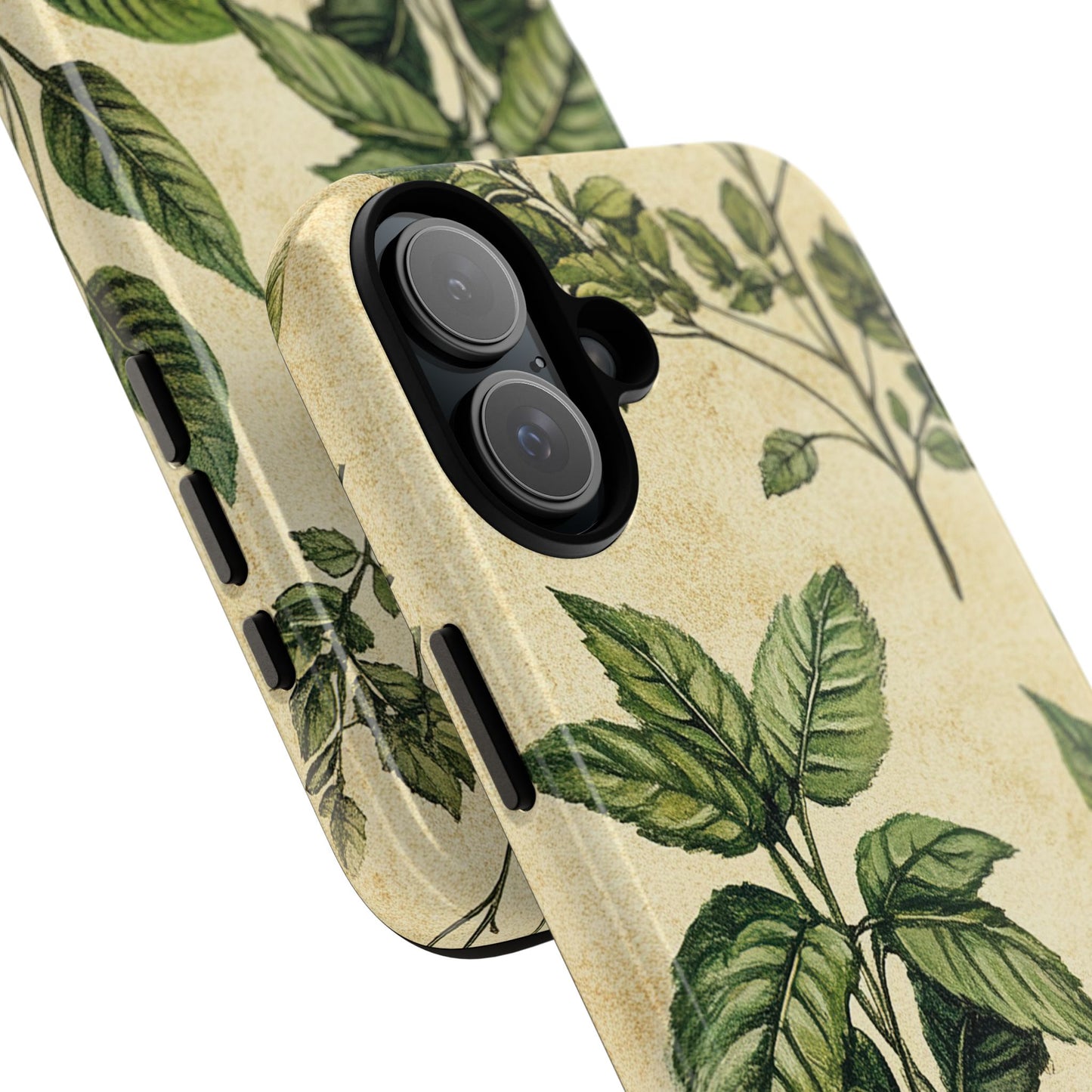 Botanical Leaves Tough Phone Case — Vintage Green Plant Print