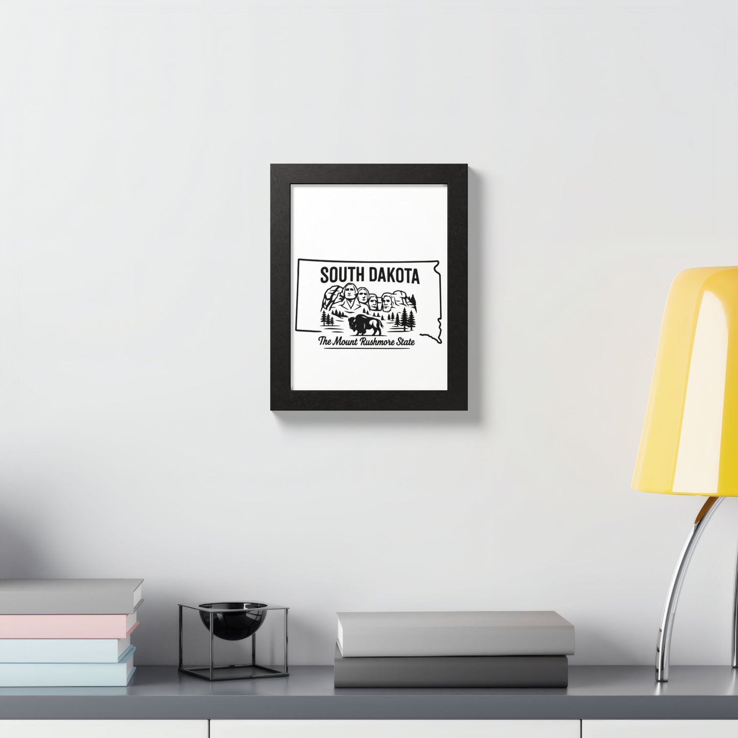 South Dakota State Framed Poster — The Evergreen State Vintage Map Print,Perfect Gift For Her,For Him.