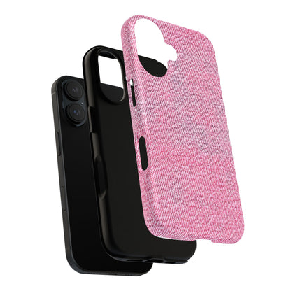 Pink Textured Tough Magnetic Phone Case — Durable Magnetic Snap-On iPhone Cover