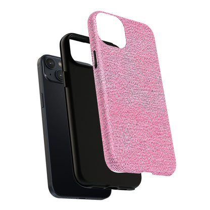 Pink Textured Tough Magnetic Phone Case — Durable Magnetic Snap-On iPhone Cover