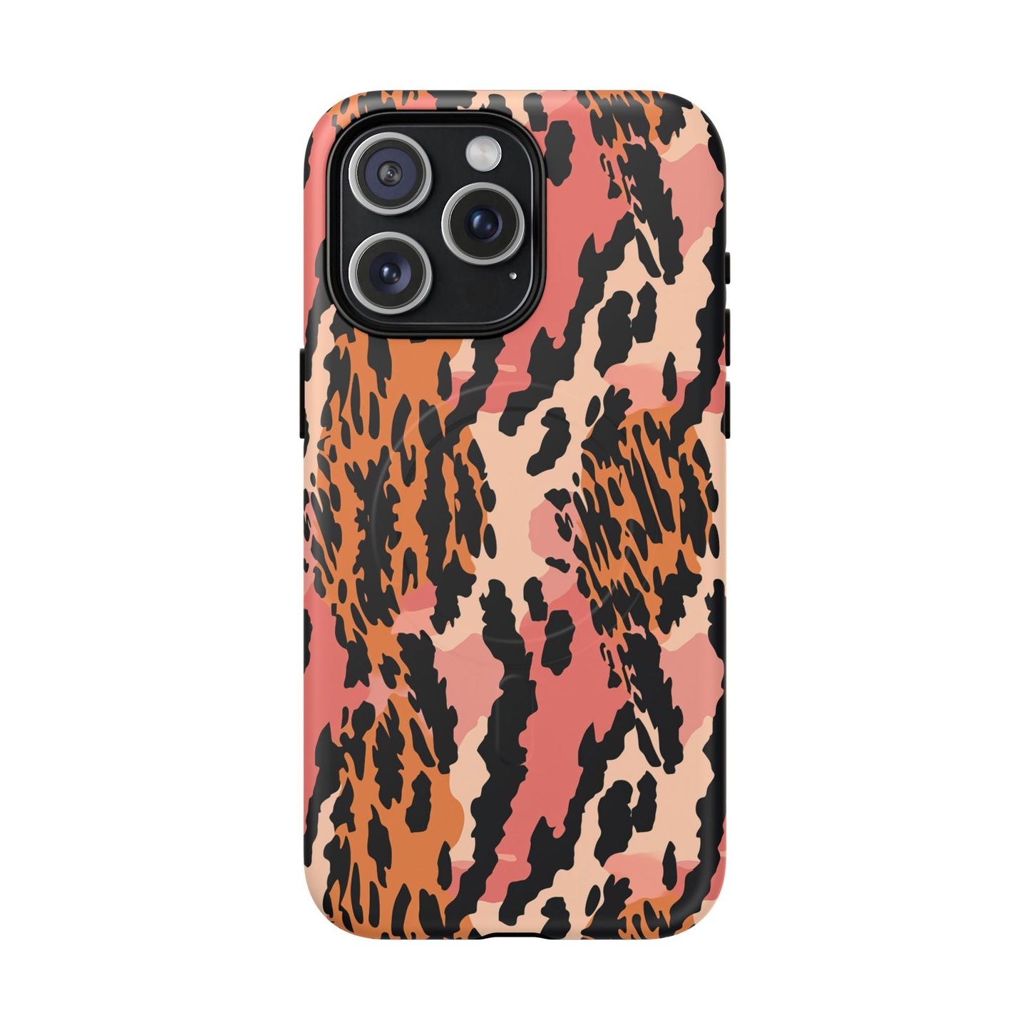 Leopard Print Tough Magnetic Phone Case — Slim Protective iPhone Cover