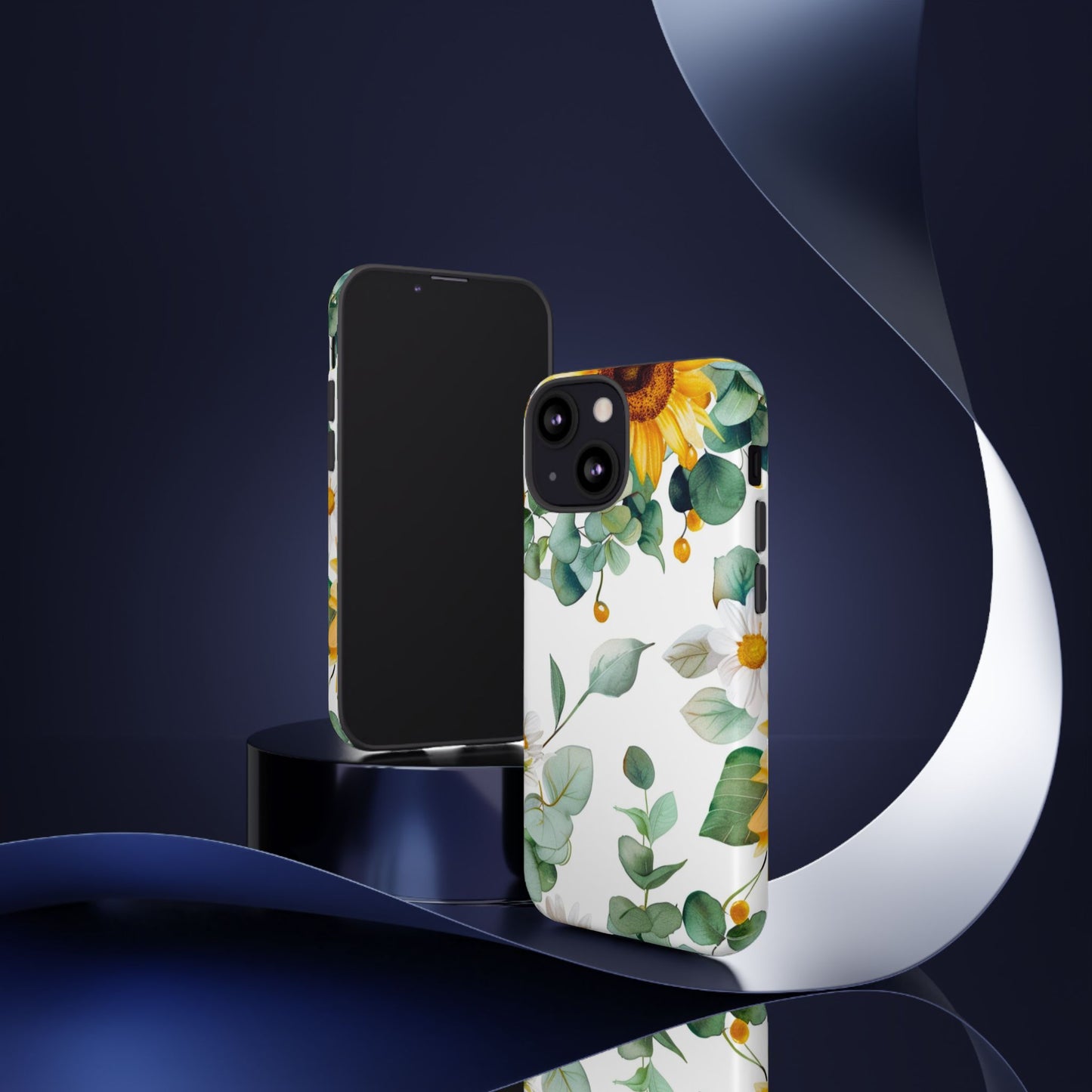 Sunflower & Eucalyptus Tough Phone Case — Protective Floral iPhone Case