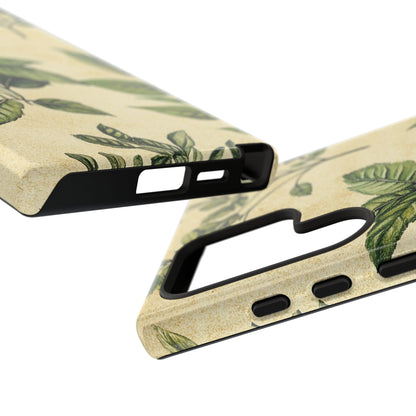 Botanical Leaves Tough Phone Case — Vintage Green Plant Print