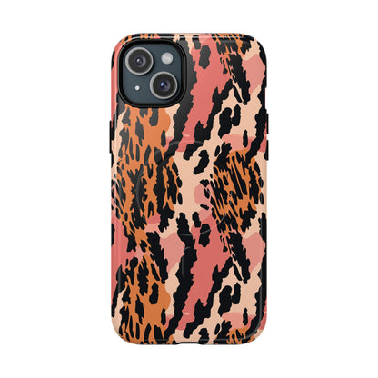 Leopard Print Tough Magnetic Phone Case — Slim Protective iPhone Cover