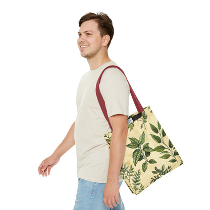 Vintage Floral Tote Bag — Botanical Garden Print AOP