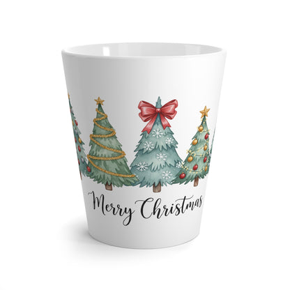 Christmas Tree Latte Mug - Festive Holiday Coffee Cup perfect gift for holidays .