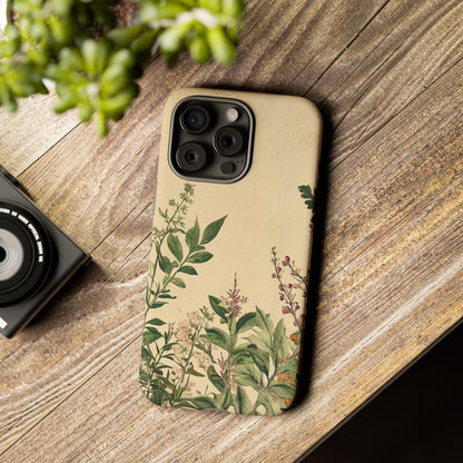 Floral Vintage Tough Case – Botanical Protective Phone Cover,Plants Lovers