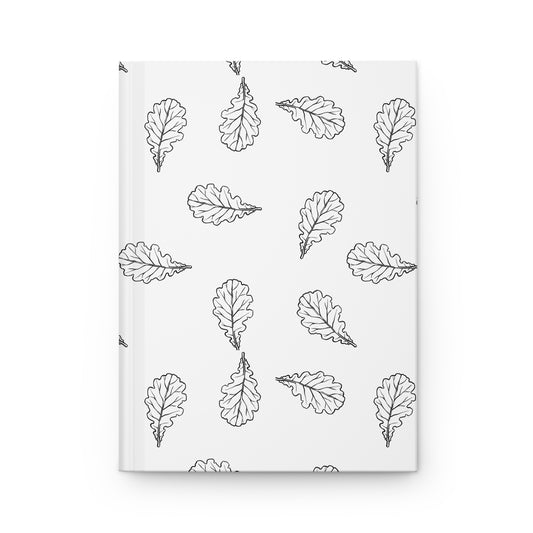 Stylish Leaf Print Hardcover Journal, Nature Lover's Notebook, Gift for Writers, Floral Journal for Students, Eco-friendly Diary