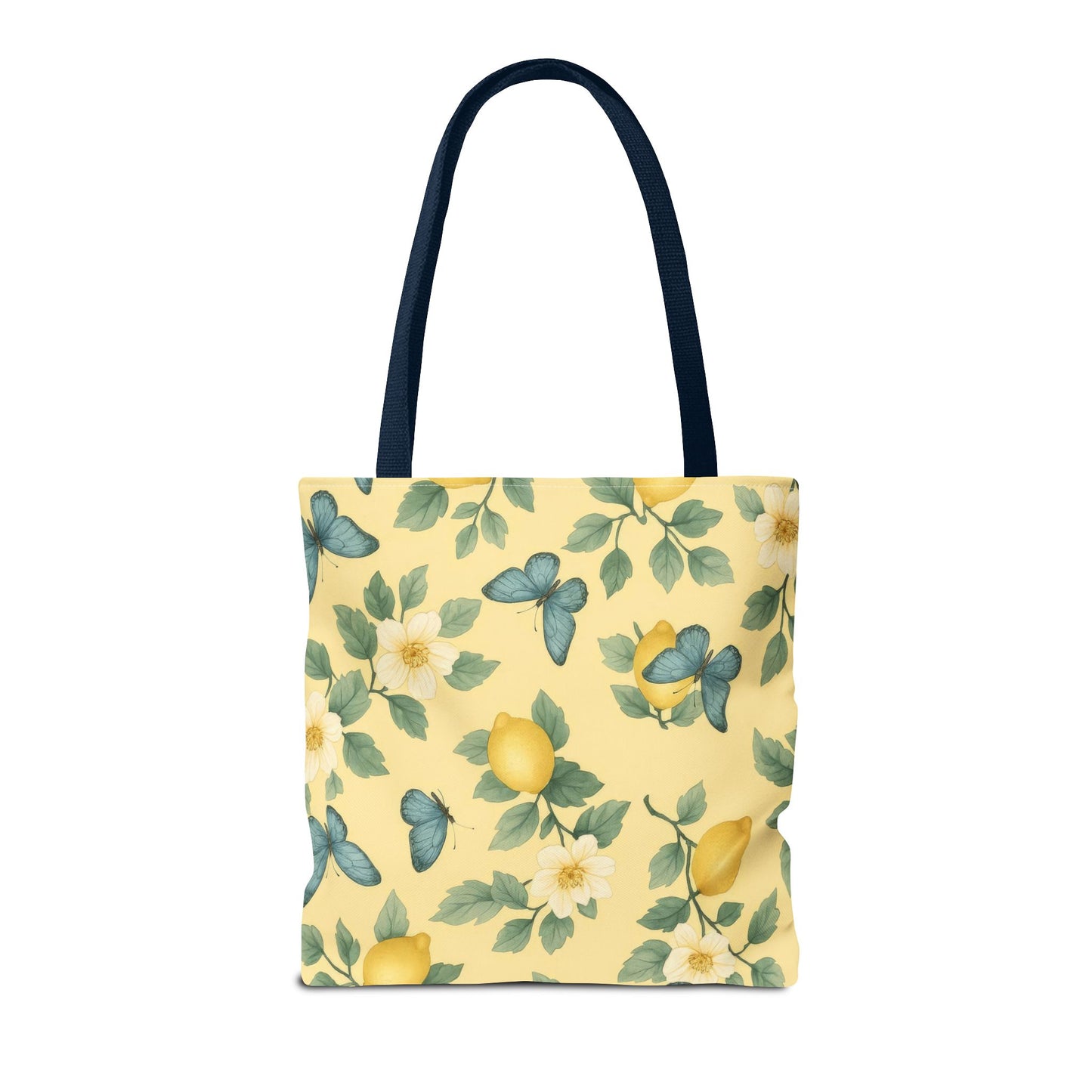 Sunny Lemon Blossom Tote Bag, Summer Vibes, Eco-Friendly Shopping Bag, Floral Market Tote, Perfect Gift for her/him