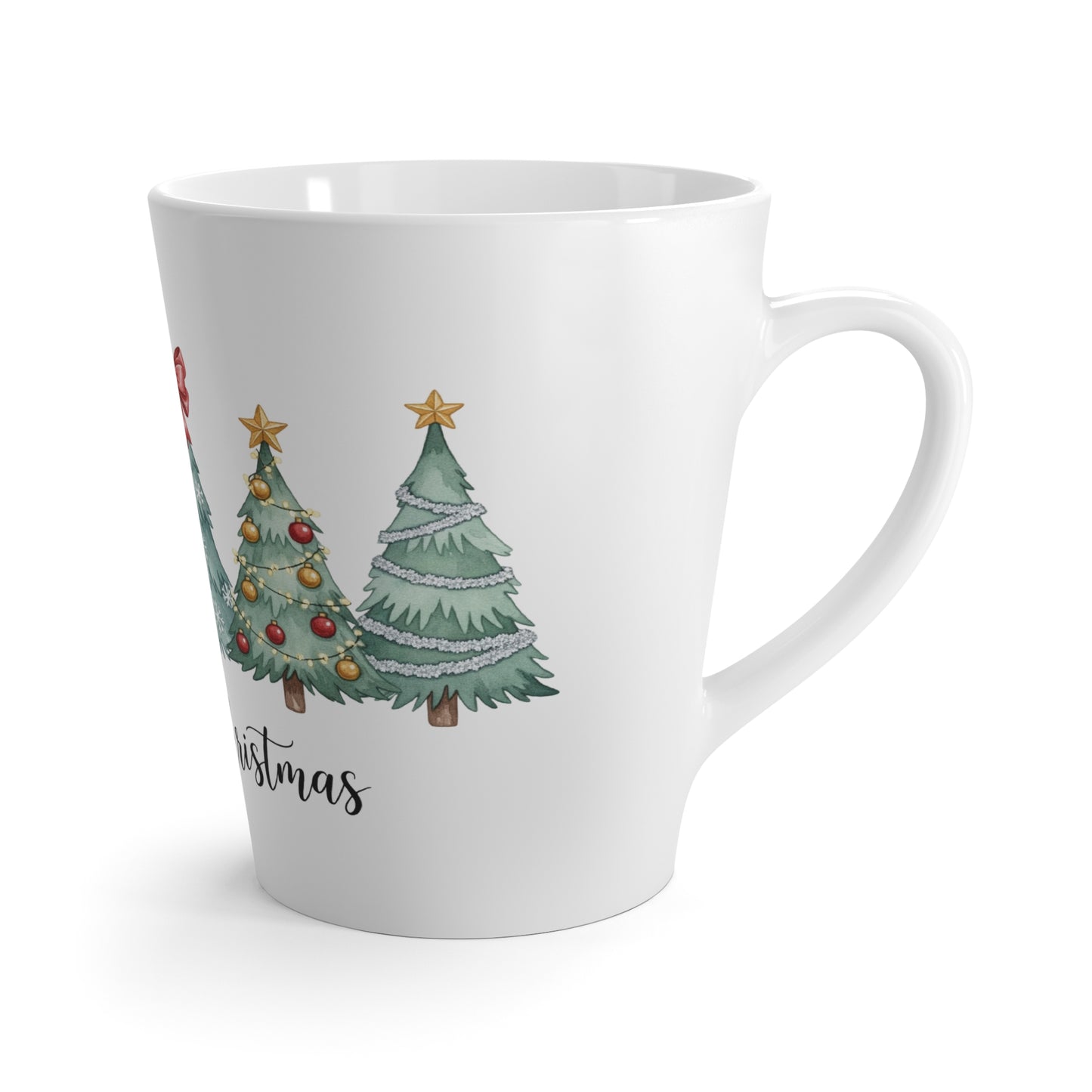 Christmas Tree Latte Mug - Festive Holiday Coffee Cup perfect gift for holidays .