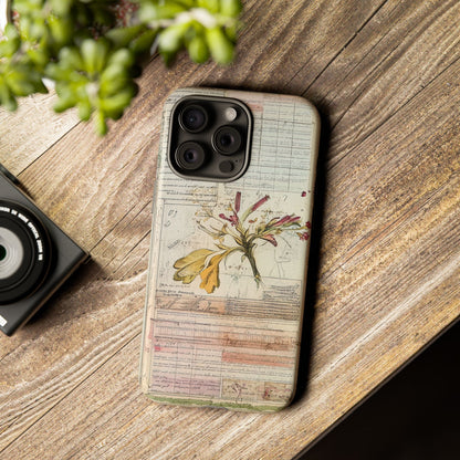 Vintage Botanical Tough Case — Floral Collage Phone Cover
