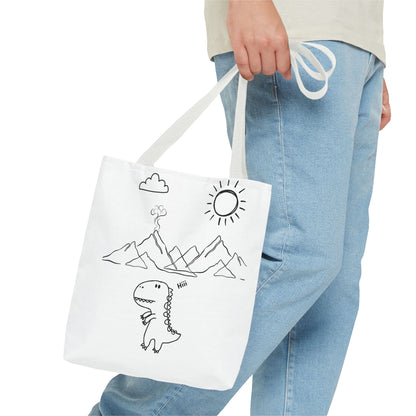 Tote Bag .Dinosaurs,white and black , perfect for gifts for her, perfect gifts for him.