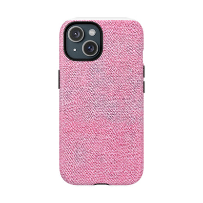 Pink Textured Tough Magnetic Phone Case — Durable Magnetic Snap-On iPhone Cover