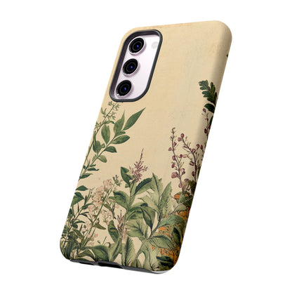 Floral Vintage Tough Case – Botanical Protective Phone Cover,Plants Lovers