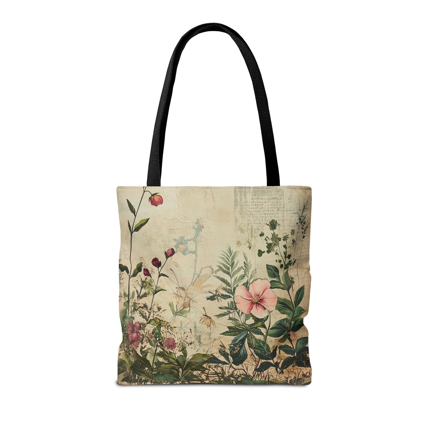 Vintage Floral Tote Bag — Botanical Garden Print AOP