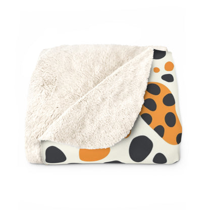 Leopard Spot Sherpa Fleece Blanket – Cozy Animal Print Throw