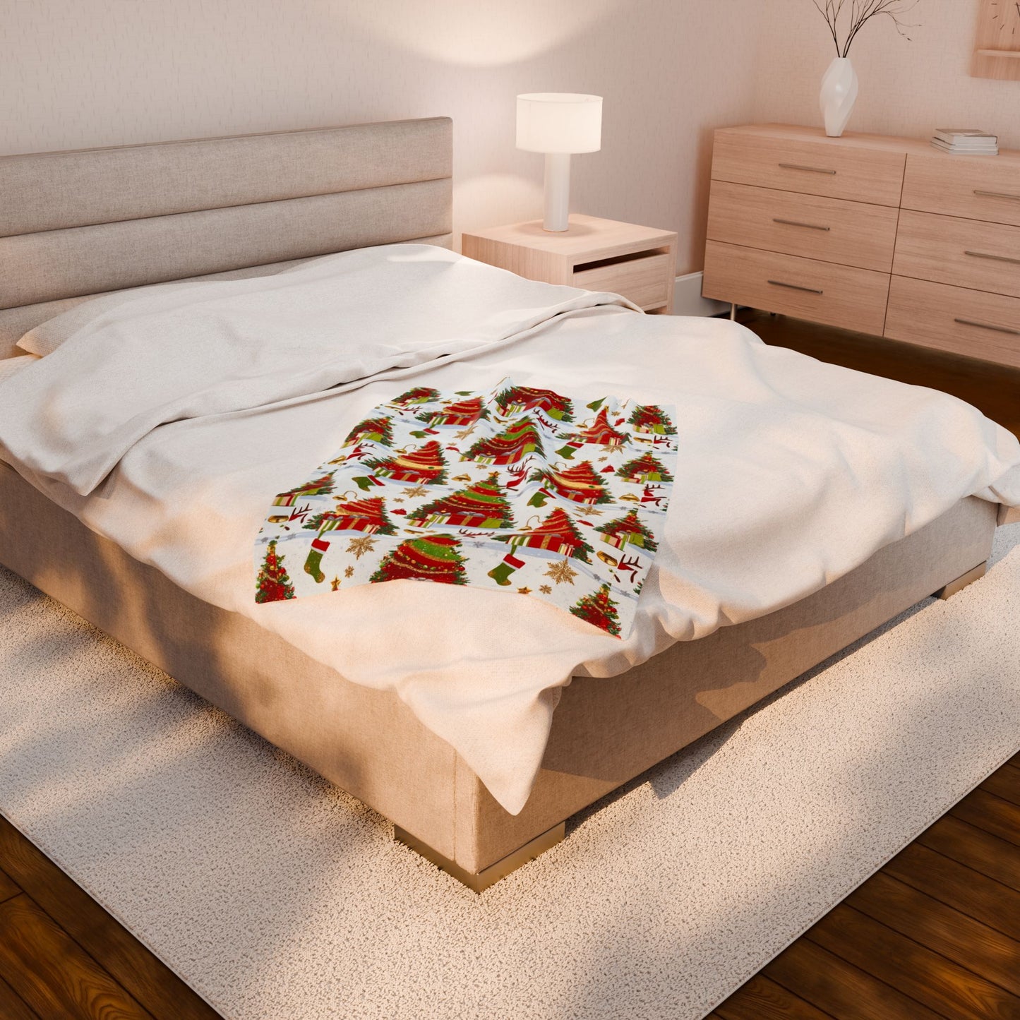 Cozy Christmas Plush Blanket | Soft Holiday Throw, Winter Decor, Seasonal Comfort, Perfect Gift, Winter Wonderland
