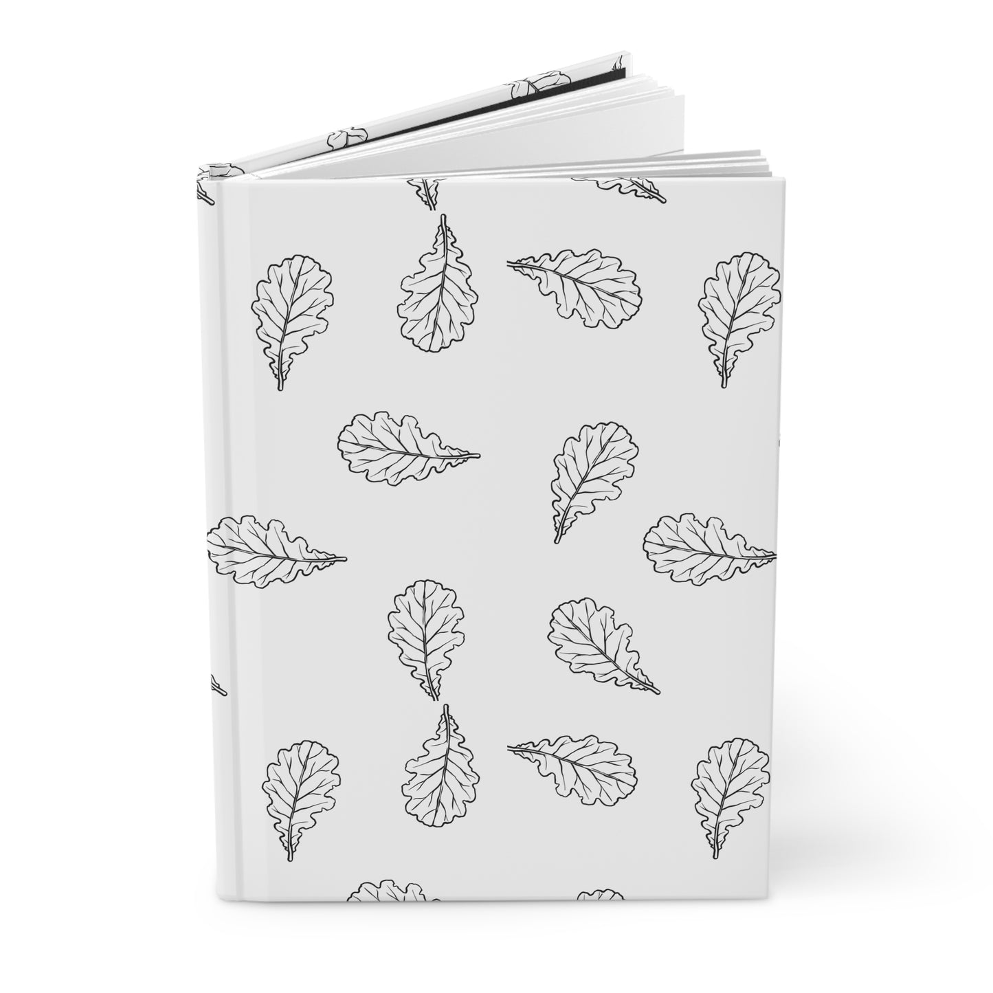 Stylish Leaf Print Hardcover Journal, Nature Lover's Notebook, Gift for Writers, Floral Journal for Students, Eco-friendly Diary