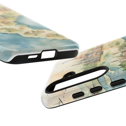 Hard Phone Case — Watercolor Fantasy Map Castle Design