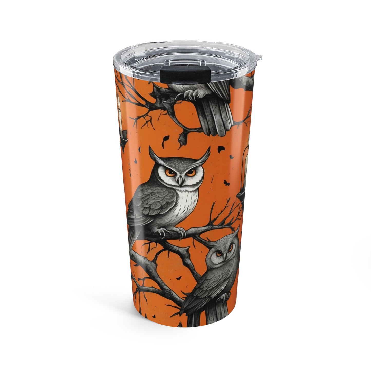 Spooky Owl Tumbler 20oz | Halloween Drinkware, Perfect for Fall, Owl Lovers, Coffee Travel Mug, Gift for Her