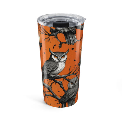 Spooky Owl Tumbler 20oz | Halloween Drinkware, Perfect for Fall, Owl Lovers, Coffee Travel Mug, Gift for Her