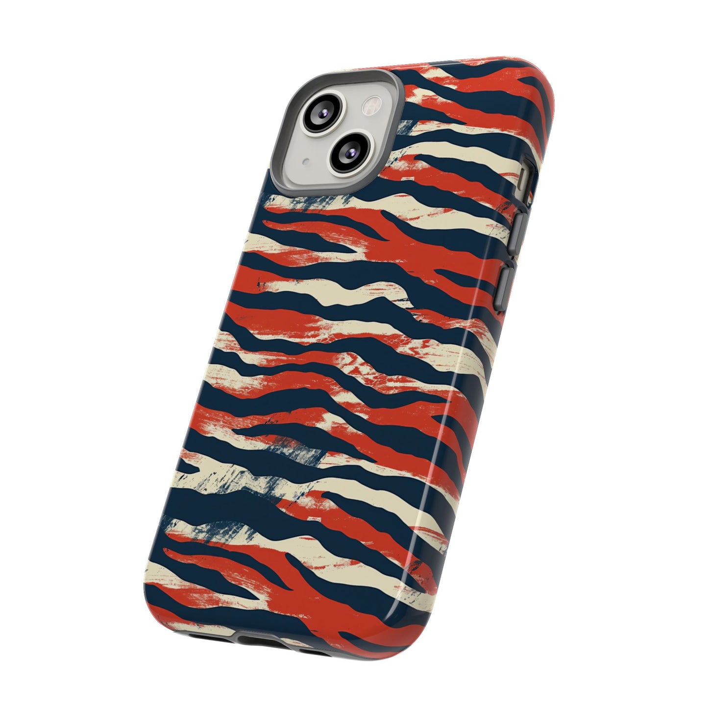 Patriotic Red White Blue Zebra Phone Case,Africa Pattern