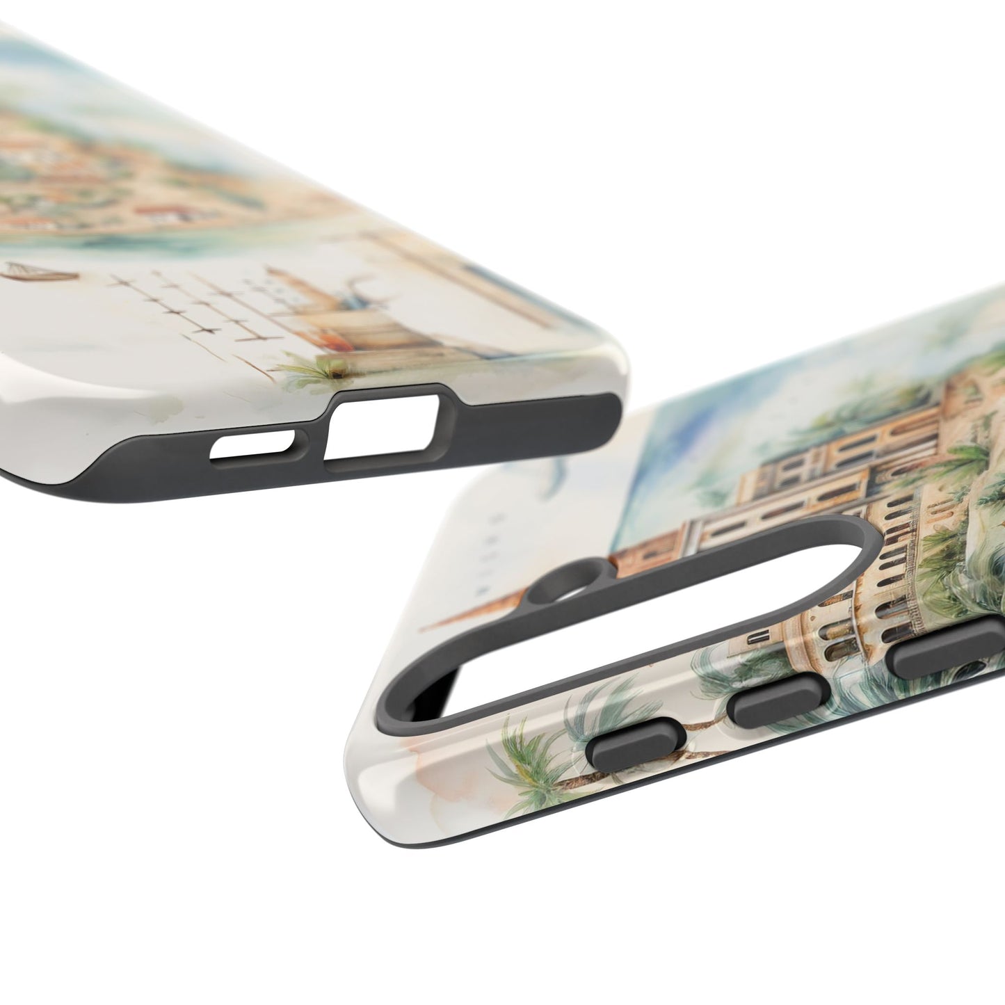 Hard Phone Case — Watercolor Fantasy Map Castle Design