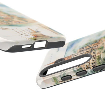 Hard Phone Case — Watercolor Fantasy Map Castle Design