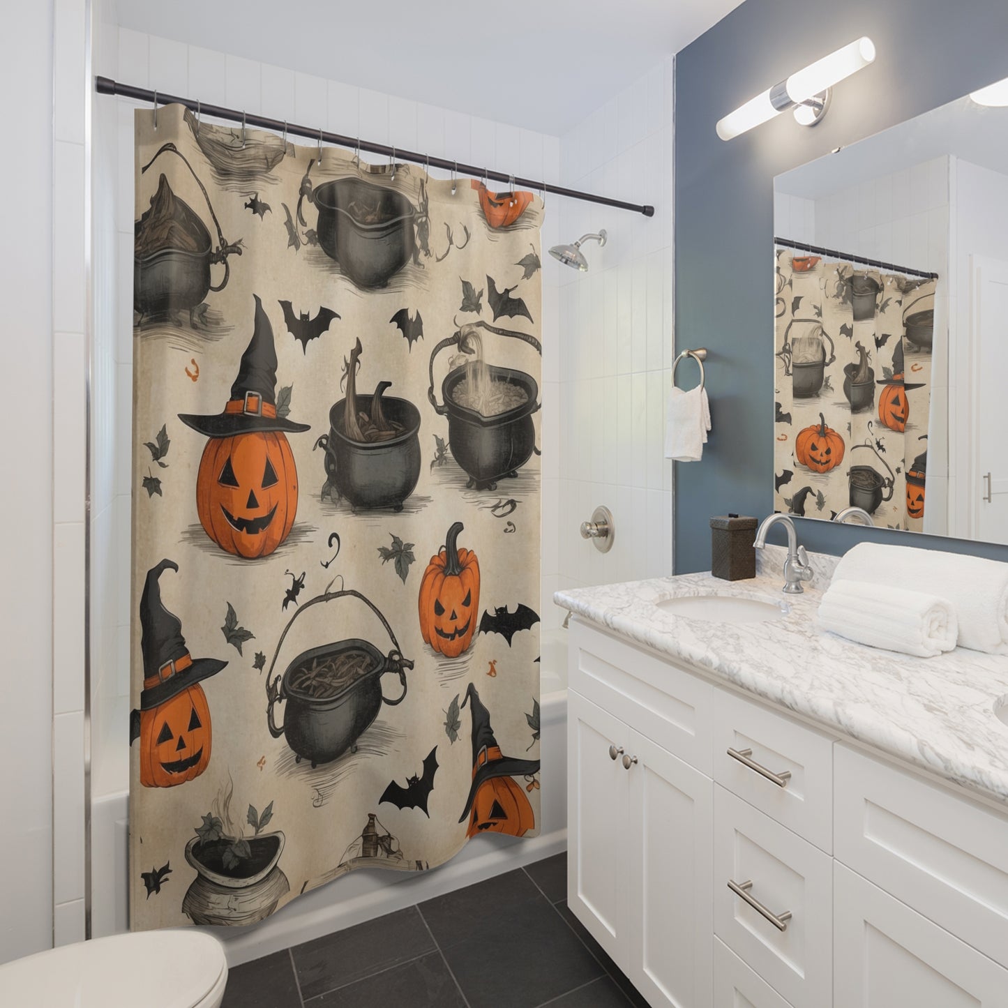 Shower Curtains for Hallowen days. Perfect for you bathroom .