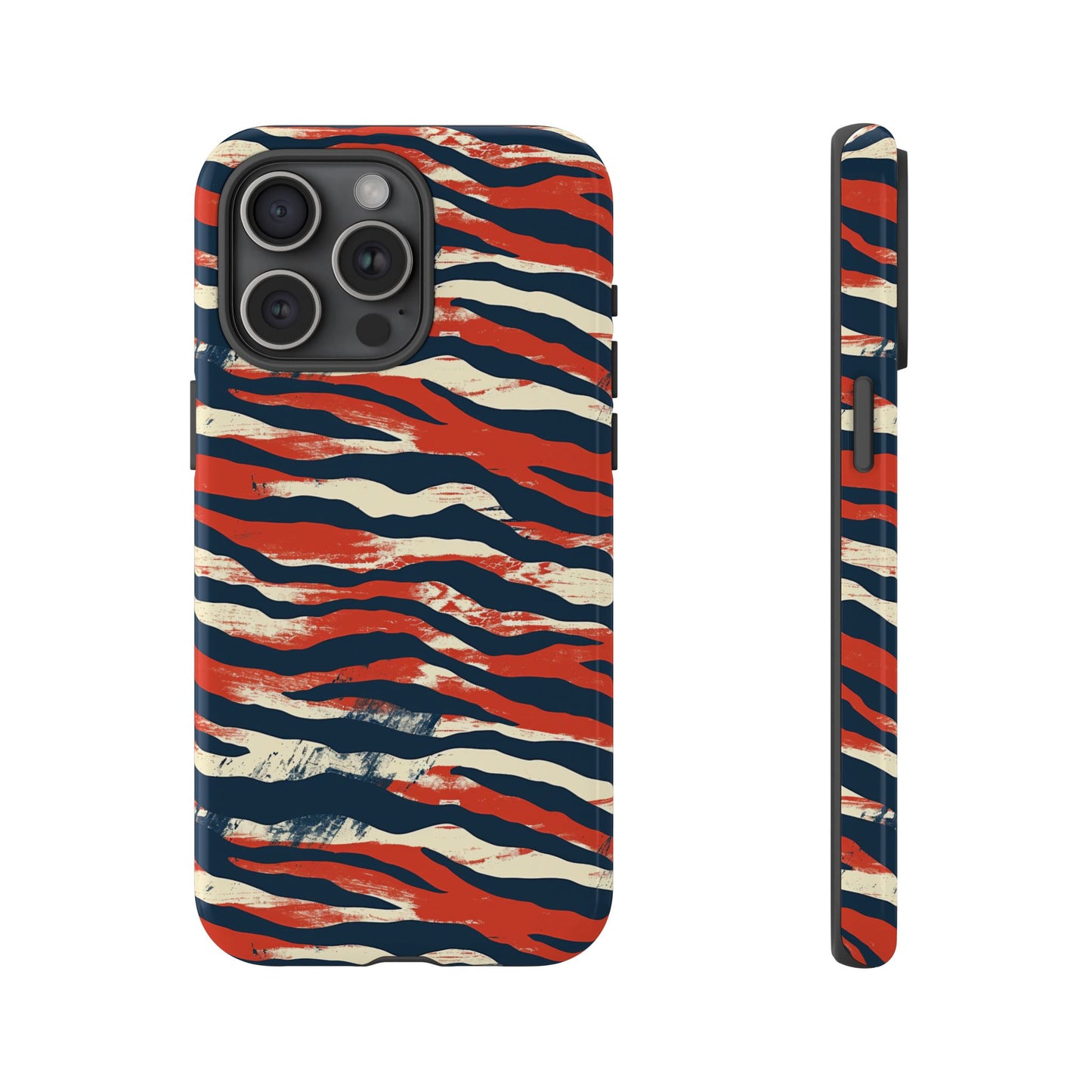 Patriotic Red White Blue Zebra Phone Case,Africa Pattern