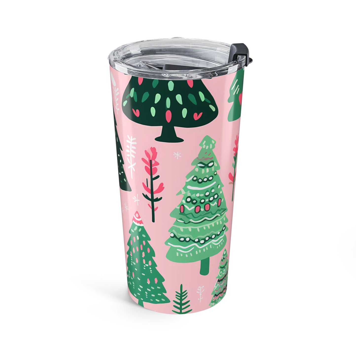 Festive Christmas Tree Tumbler 20oz - Holiday Drinkware, a perfect gift for girl  ,December.