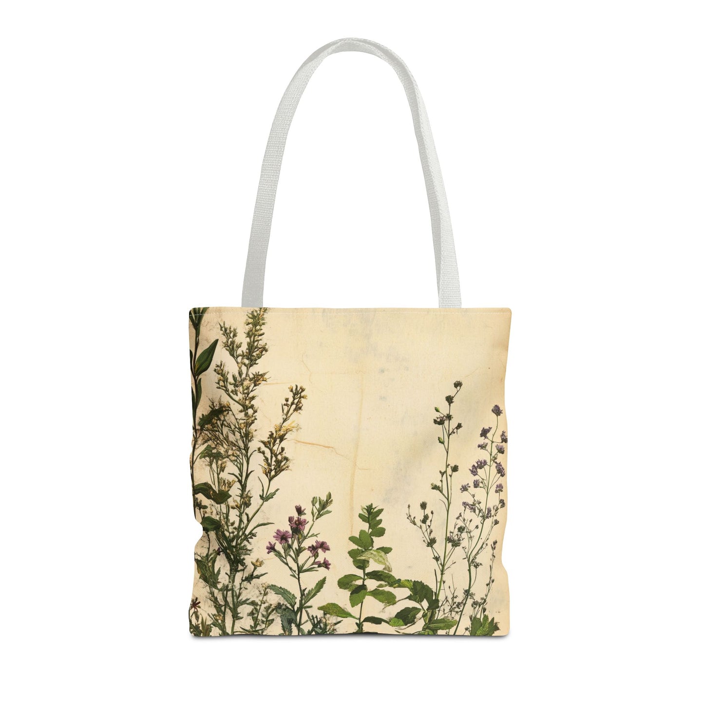 Vintage Floral Tote Bag — Botanical Garden Print AOP