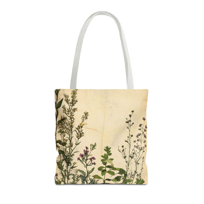 Vintage Floral Tote Bag — Botanical Garden Print AOP