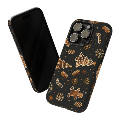 Christmas Cookie Phone Case,Black And Gold ,Case Holidays Case