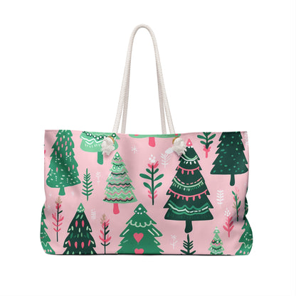 Christmas Tree Weekender Bag - Holiday Travel Tote A Perfect Gift For Ladies.