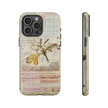 Vintage Botanical Tough Case — Floral Collage Phone Cover
