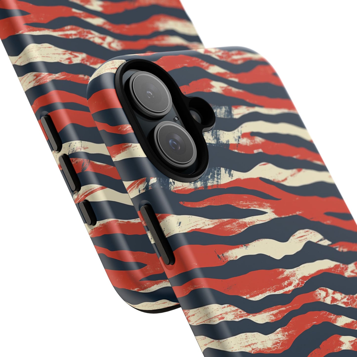 Patriotic Red White Blue Zebra Phone Case,Africa Pattern
