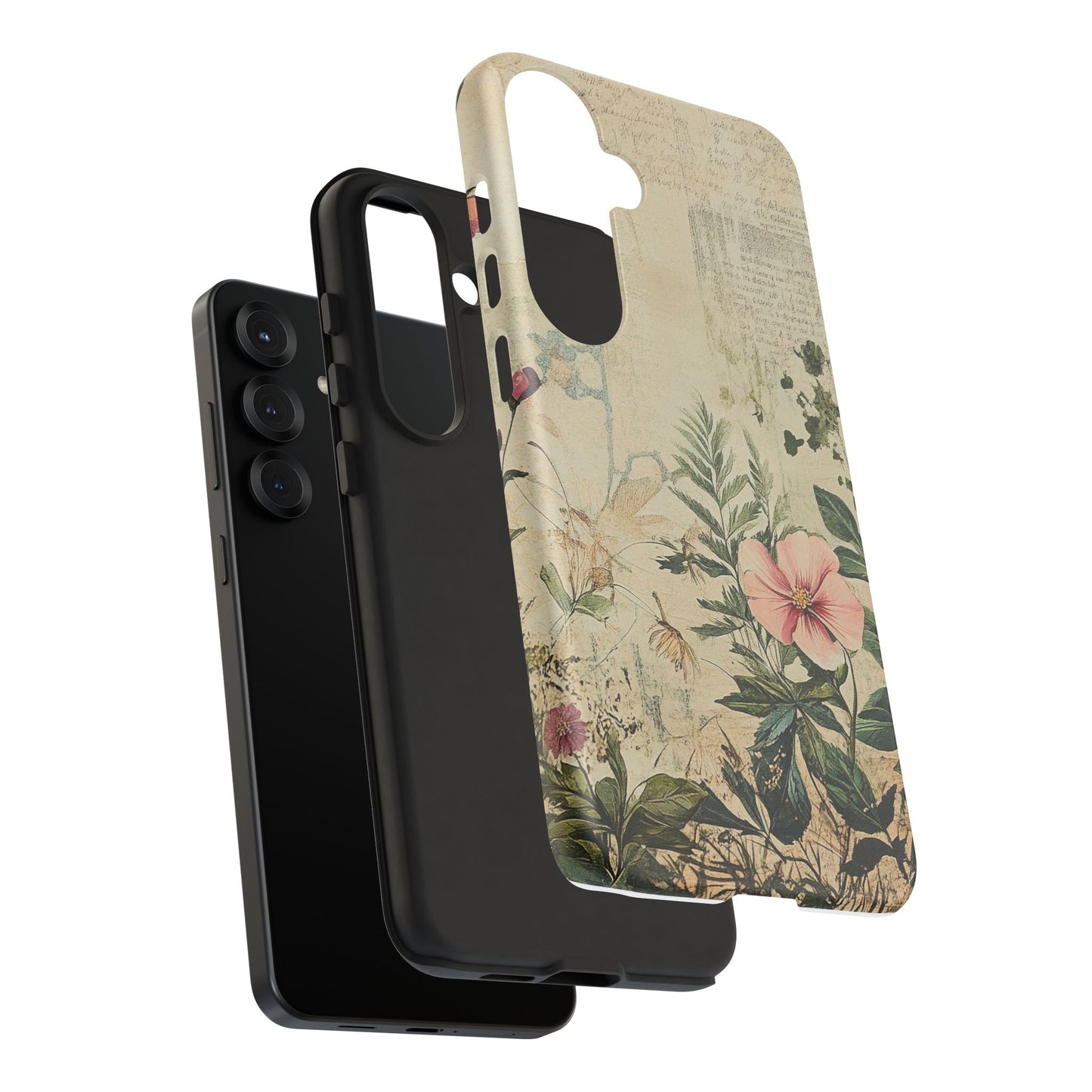 Floral Vintage Tough Case – Botanical Protective Phone Cover,Plants Lovers