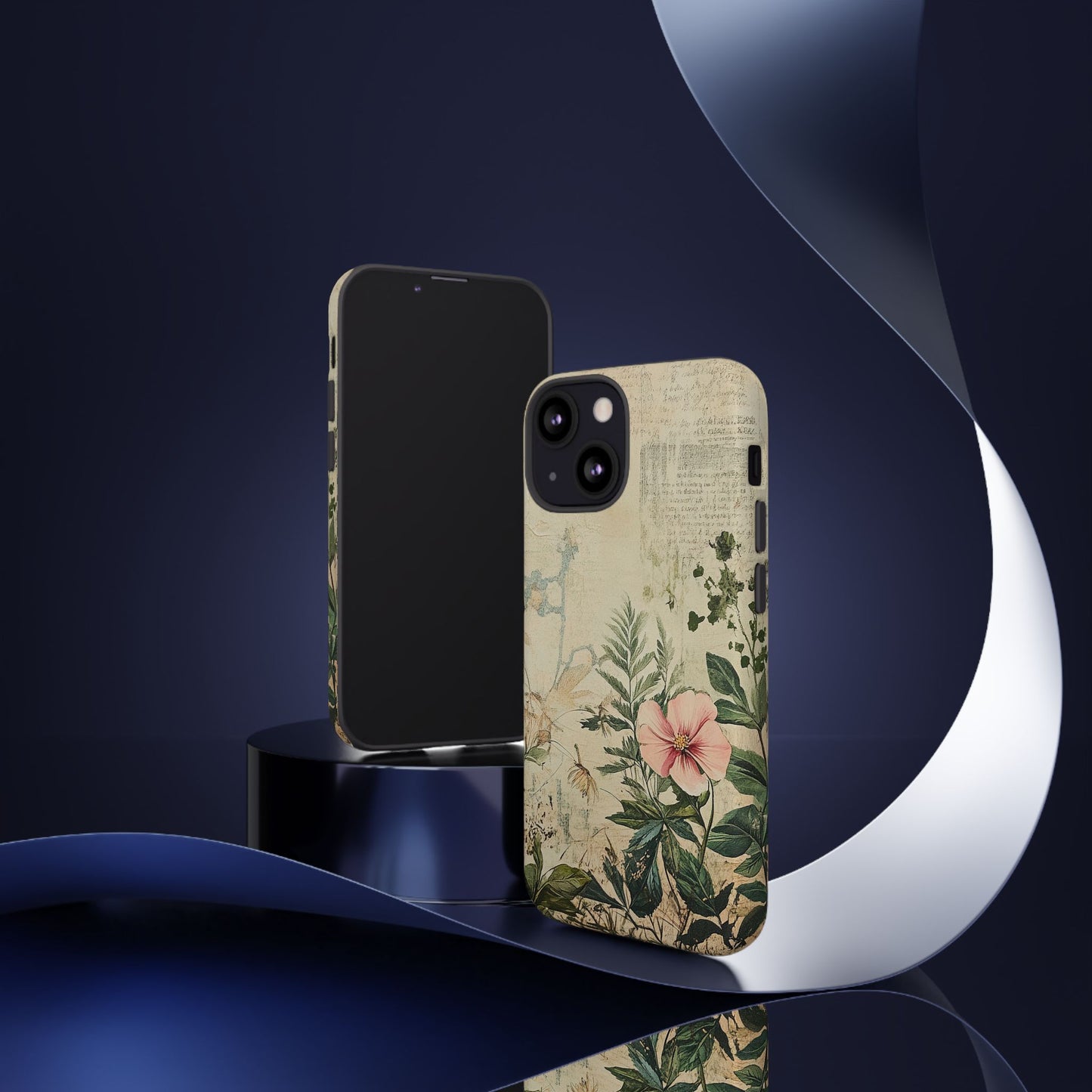 Floral Vintage Tough Case – Botanical Protective Phone Cover,Plants Lovers