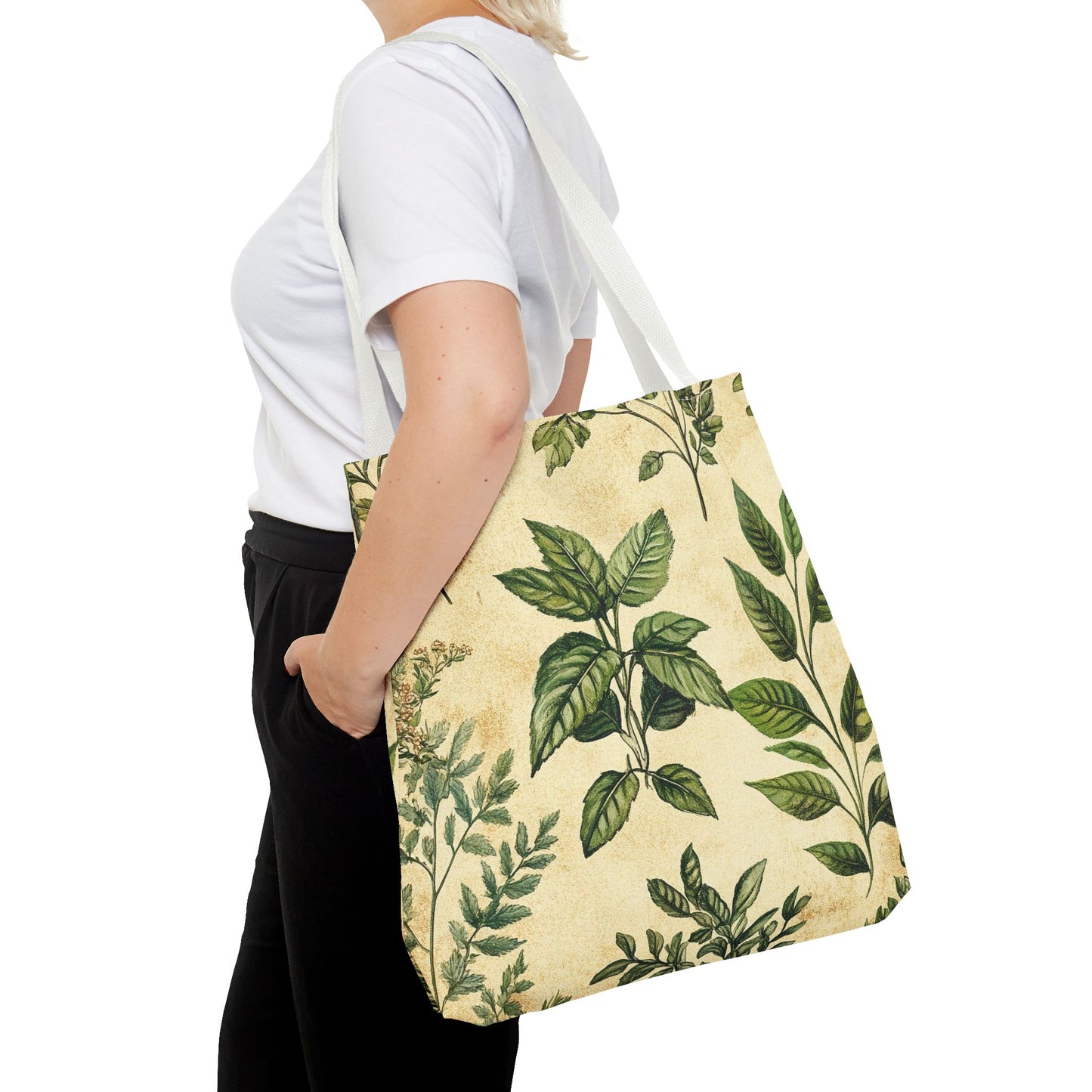 Vintage Floral Tote Bag — Botanical Garden Print AOP