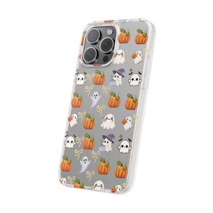 Cute Halloween Flexi Cases | Ghosts & Pumpkins Phone Cover, Spooky Gifts, Fall Decor, Horror Lovers, October Celebration