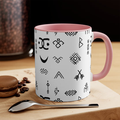 Stylish Accent Mugs for Home Decor, Unique Gift for Friends, Bohemian Coffee Cup, Minimalist Drinkware, Artistic Ceramic Mug